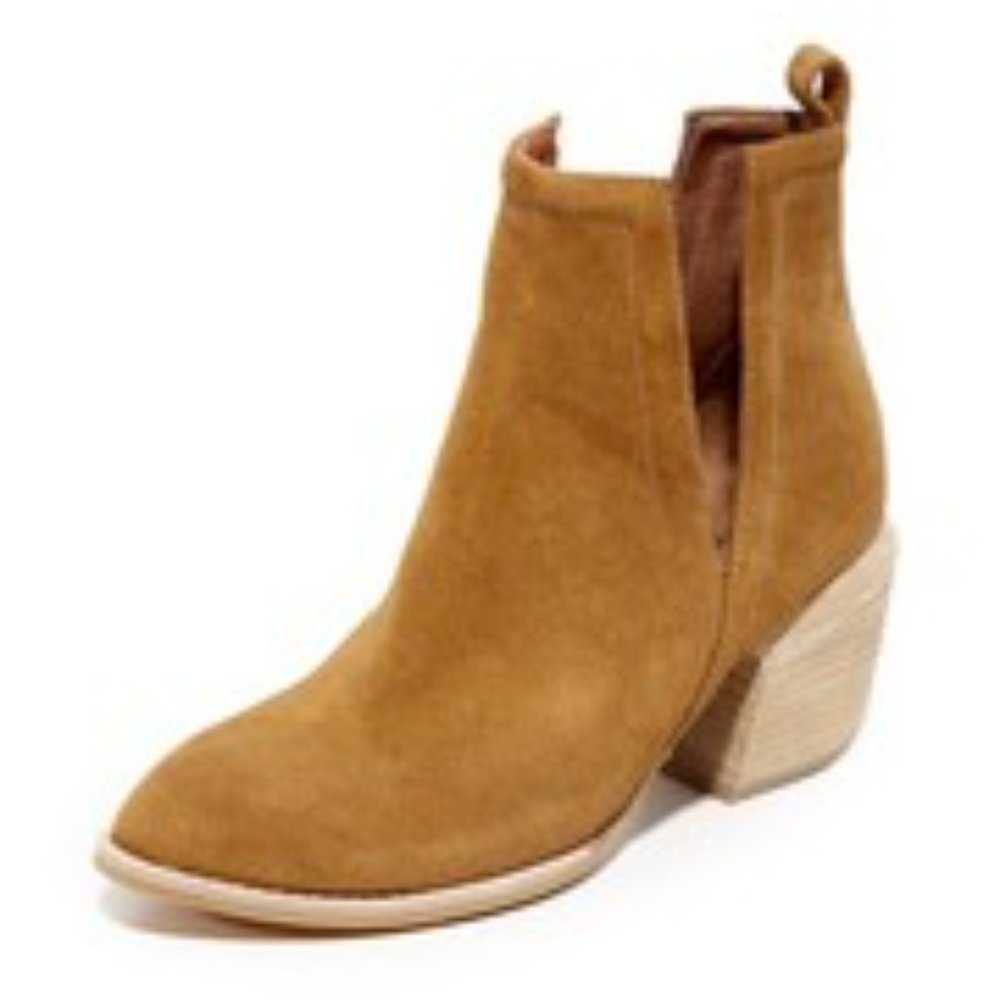 JEFFREY CAMPBELL Anthropologie Orwell Suede Booties